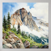 Rocky Mountain National Park Waterverf Poster (Voorkant)