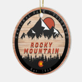 Rocky Mountain National Park Wood zonsondergang Keramisch Ornament (Links)