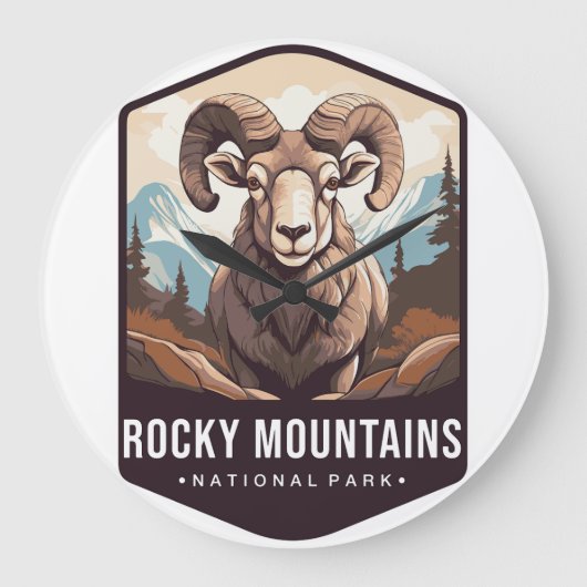 ROCKY MOUNTAIN NATIONAL PARKS WALL CLOCK 2025 GROTE KLOK (Voorkant)