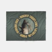 Rocky Mountain NP Fleece Deken (Voorkant (Horizontaal))