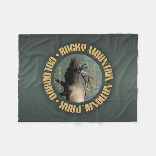 Rocky Mountain NP Fleece Deken (Voorkant (Horizontaal))