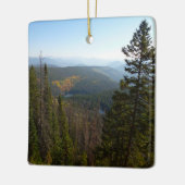 Rocky Mountain Overlook in de vroege Herfst Keramisch Ornament (Links)