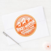 Rocky Mountain Park Colorado oranje logo stickers (Envelop)