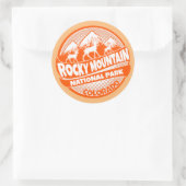 Rocky Mountain Park Colorado oranje logo stickers (Tas)