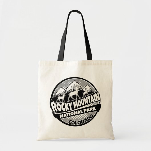 Rocky Mountain Park Colorado zwarte canvas tas (Voorkant)