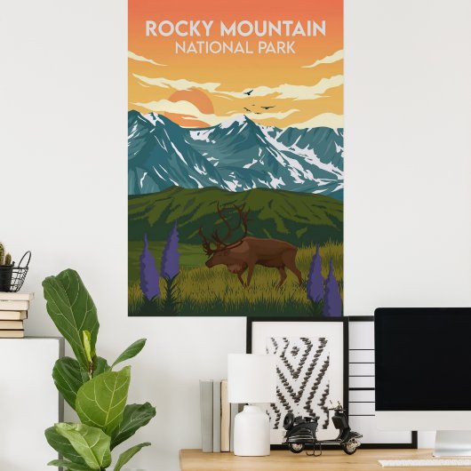 Rocky Mountain Poster (Thuiskantoor)