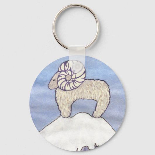 Rocky Mountain Ram Sleutelhanger (Voorkant)