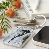 Rocky Mountain-rechthoekige sleutelketen Sleutelhanger (Voorkant Rechts)