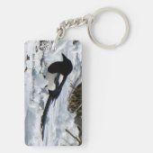 Rocky Mountain-rechthoekige sleutelketen Sleutelhanger (achterkant)