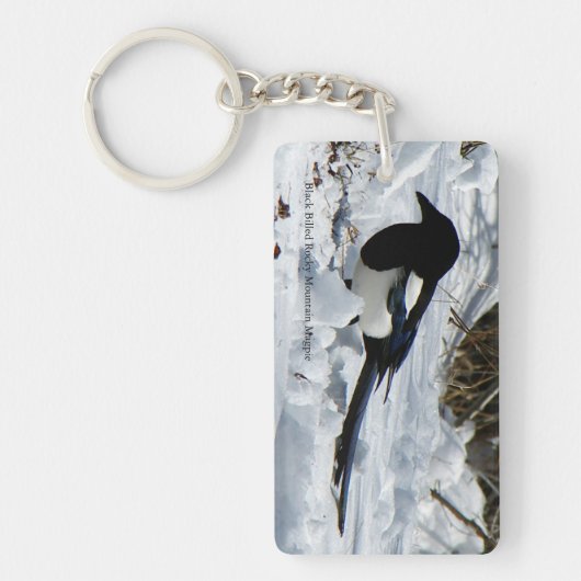 Rocky Mountain-rechthoekige sleutelketen Sleutelhanger (Voorkant)