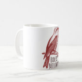Rocky Mountain Red Crossbill bird logo Koffiemok (Voorkant links)