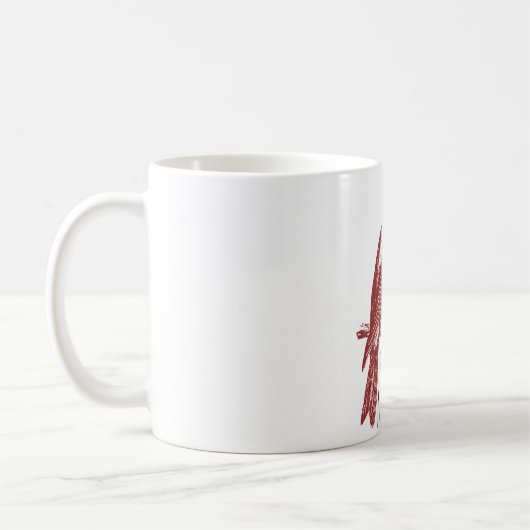 Rocky Mountain Red Crossbill bird logo Koffiemok (Links)