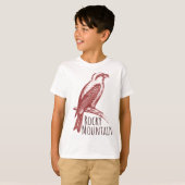 Rocky Mountain Red Crossbill vogel logo T-shirt (Voorkant volledig)