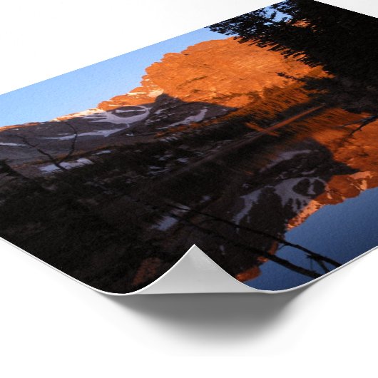Rocky Mountain Reflection op Canvas Poster (Hoek)