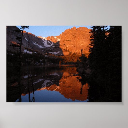 Rocky Mountain Reflection op Canvas Poster (Voorkant)