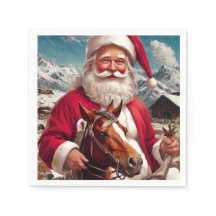 Rocky Mountain Santa en zijn paard