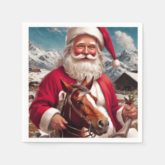Rocky Mountain Santa en zijn paard Servet (Voorkant)