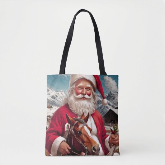Rocky Mountain Santa en zijn paard Tote Bag (Voorkant)