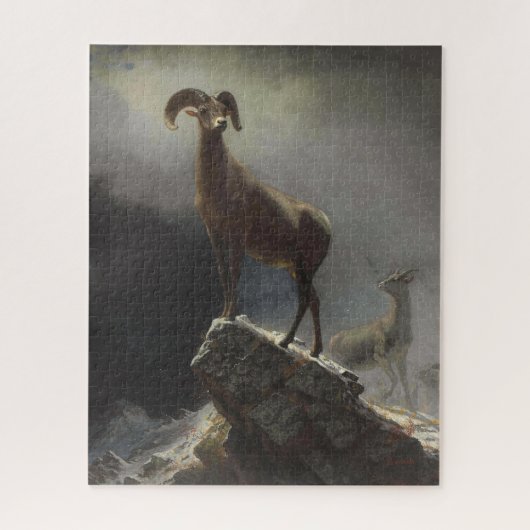 Rocky Mountain Sheep van Albert Bierstadt Decoupag Legpuzzel (Verticaal)