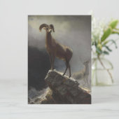 Rocky Mountain Sheep van Albert Bierstadt Feestdagenkaart (Staand voorkant)