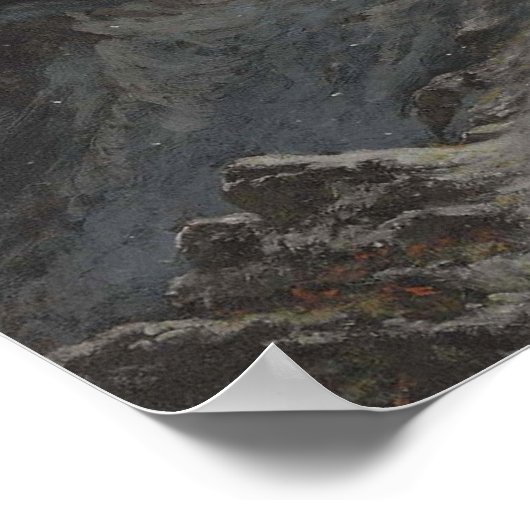 Rocky Mountain Sheep van Albert Bierstadt Poster (Hoek)