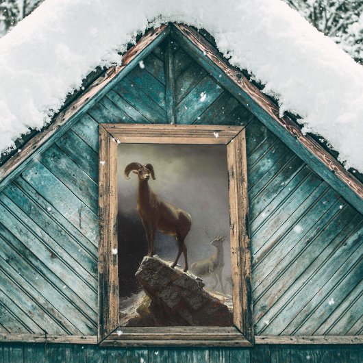 Rocky Mountain Sheep van Albert Bierstadt Poster