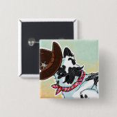 Rocky Mountain Showdown - Dwarf-Button Vierkante Button 5,1 Cm (Voorkant /achterkant)
