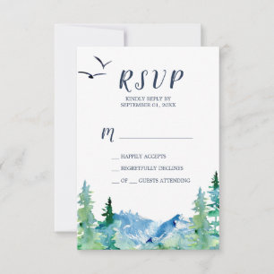 Rocky Mountain Simple RSVP-kaart RSVP Kaartje