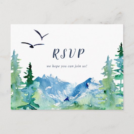 Rocky Mountain Song Request RSVP Briefkaart (Voorkant)