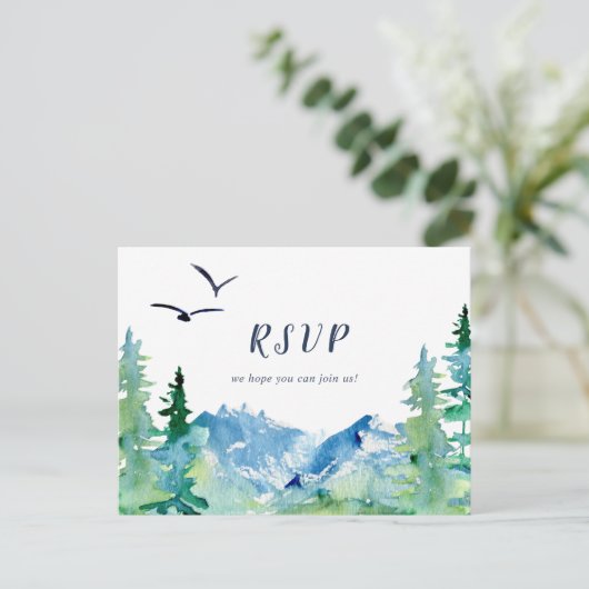 Rocky Mountain Song Request RSVP Briefkaart (Staand voorkant)