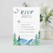 Rocky Mountain Song Request RSVP Card Kaartje (Staand voorkant)