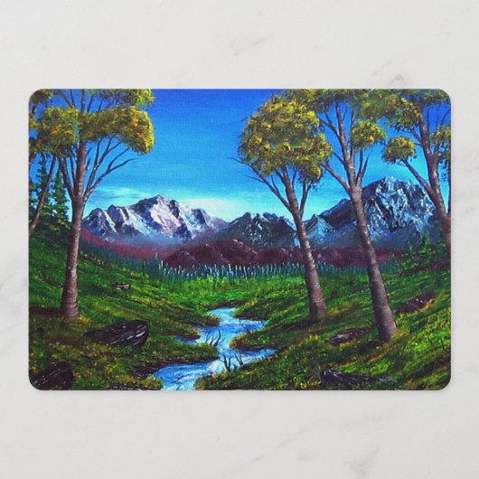 Rocky Mountain Stream gekleurd Abstract (Voorkant)