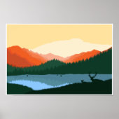 Rocky Mountain Sunrise Poster (Voorkant)