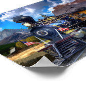 Rocky Mountain Train Poster (Hoek)