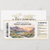 Rocky Mountain Trip Instapassage Ticket Kaart (Voorkant / Achterkant)