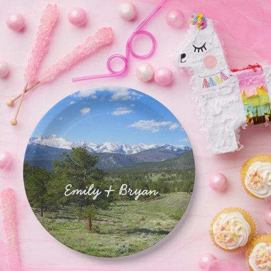 Rocky Mountain Uitzicht Papieren Bordje (Feest)