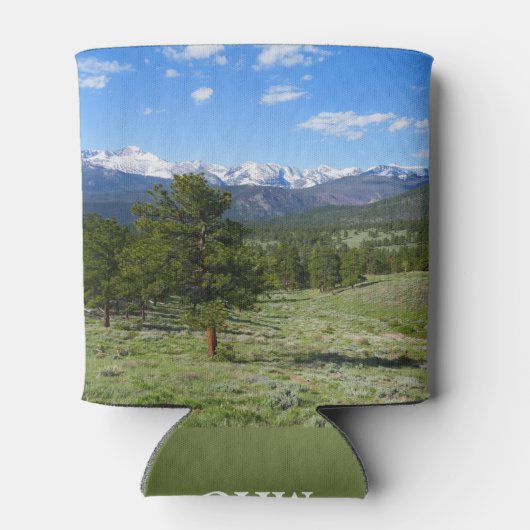 Rocky Mountain Uitzicht Schilderachtig Landschap Blikjeskoeler (Achterkant)