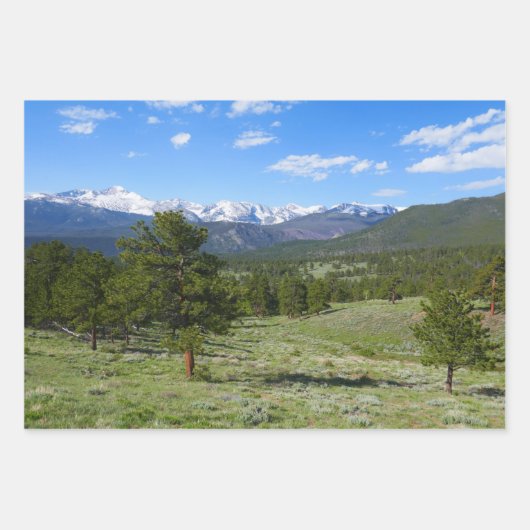 Rocky Mountain Uitzicht Schilderachtig Landschap Inpakpapier Vel (Voorkant)