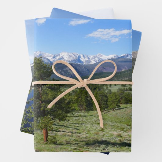 Rocky Mountain Uitzicht Schilderachtig Landschap Inpakpapier Vel (In situ)