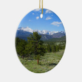 Rocky Mountain Uitzicht Schilderachtig Landschap Keramisch Ornament (Rechts)
