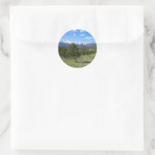 Rocky Mountain Uitzicht Schilderachtig Landschap Ronde Sticker (Tas)