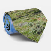 Rocky Mountain Uitzicht Schilderachtig Landschap Stropdas (Opgerold)