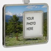 Rocky Mountain Uitzicht Schilderachtig Landschap Verzilverd Omlijst Ornament (Rechts)