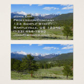 Rocky Mountain Uitzicht Schilderachtig Landschap Visitekaartje (Voorkant /achterkant)