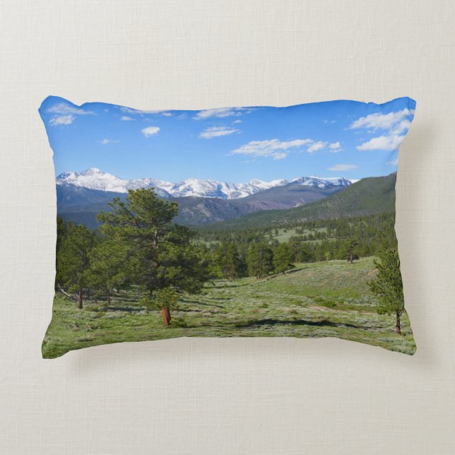 Rocky Mountain View Schitterend Landschap Accent Kussen (Voorkant)
