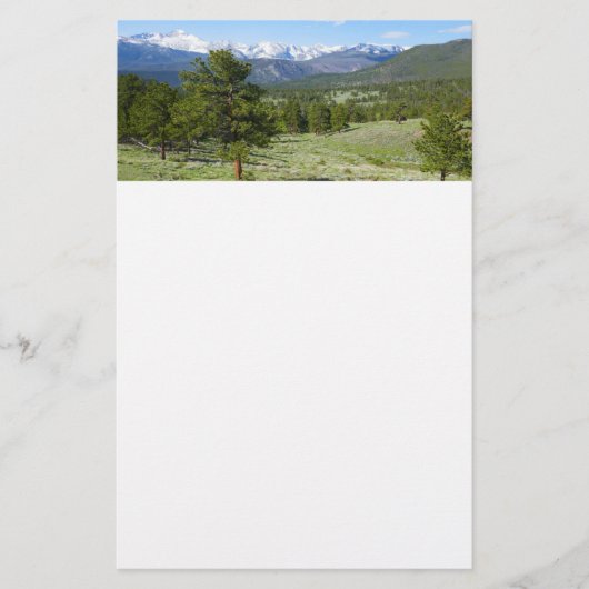 Rocky Mountain View Schitterend Landschap Briefpapier (Voorkant)