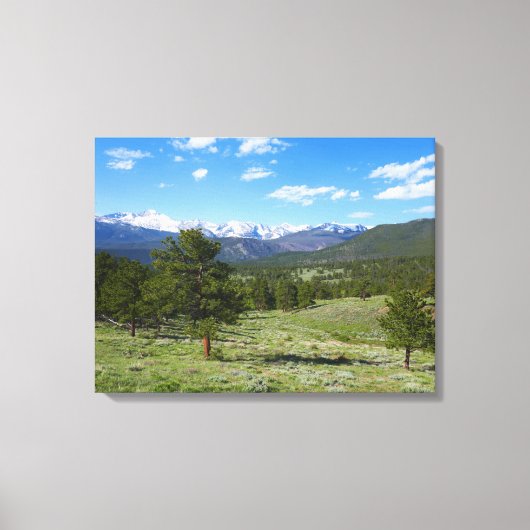 Rocky Mountain View Schitterend Landschap Canvas Afdruk (Voorkant)