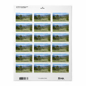 Rocky Mountain View Schitterend Landschap Etiket (Full Sheet)