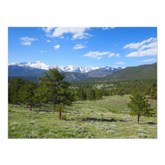 Rocky Mountain View Schitterend Landschap Foto Afdruk (Voorkant)