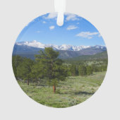 Rocky Mountain View Schitterend Landschap Ornament (achterkant)